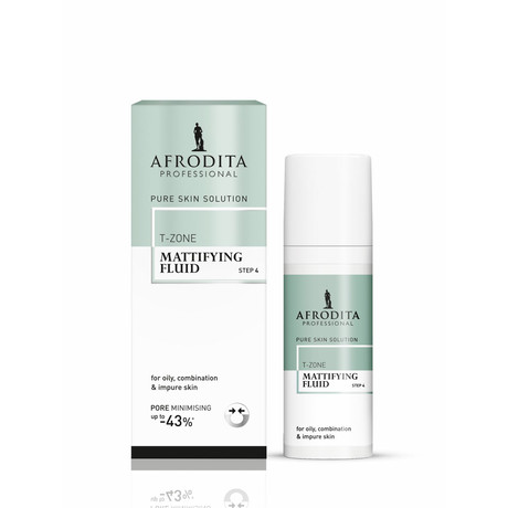 Afrodita PURE SKIN SOLUTION Mattító, pórusösszehúzó fluid zsíros, tisztátalan és vegyes bőrtípusra
